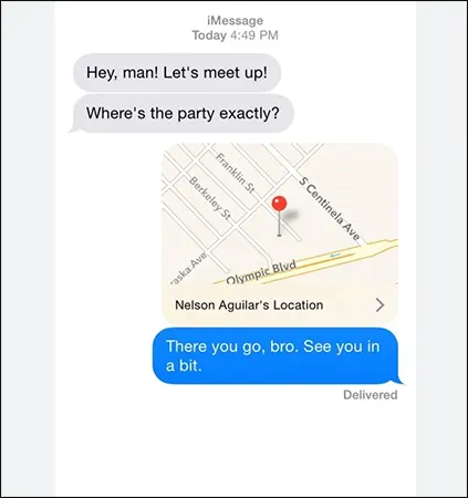 Location Sharing on iMessage