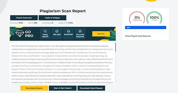 Plagiarism Scan Report