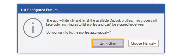 Either select list profiles or choose manually option.