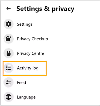 click on activity log1
