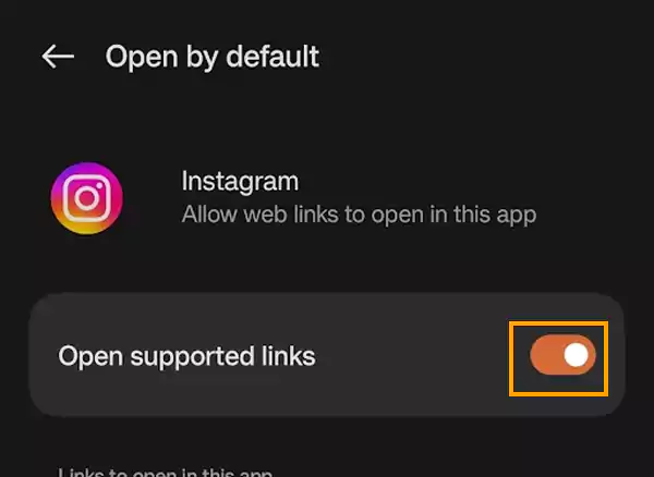 Enable Open Supported Links