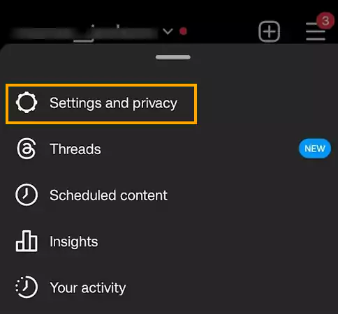 Settings and privacy3