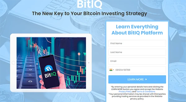 BitIQ app - create an account 
