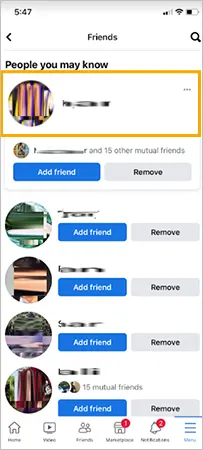 In the People You May Know section; locate the friend you want to suggest. 