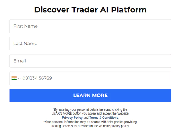 Register on trader AI