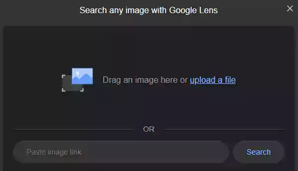 Drag an image or upload a file