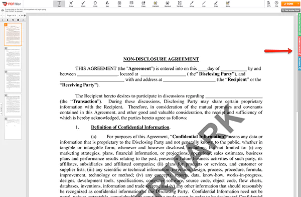 Example of a PDF File with watermark