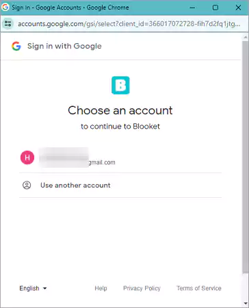 Select a Google Account