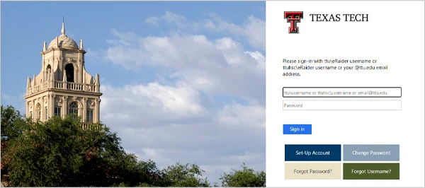 Visit the TTU Blackboard login site