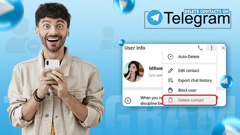 delete contacts on telegram
