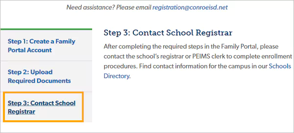 Contact the registrar of the school