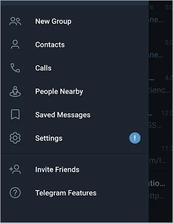 Tap on the Settings option