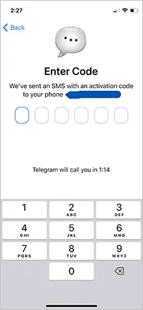 Telegram Verification Coode